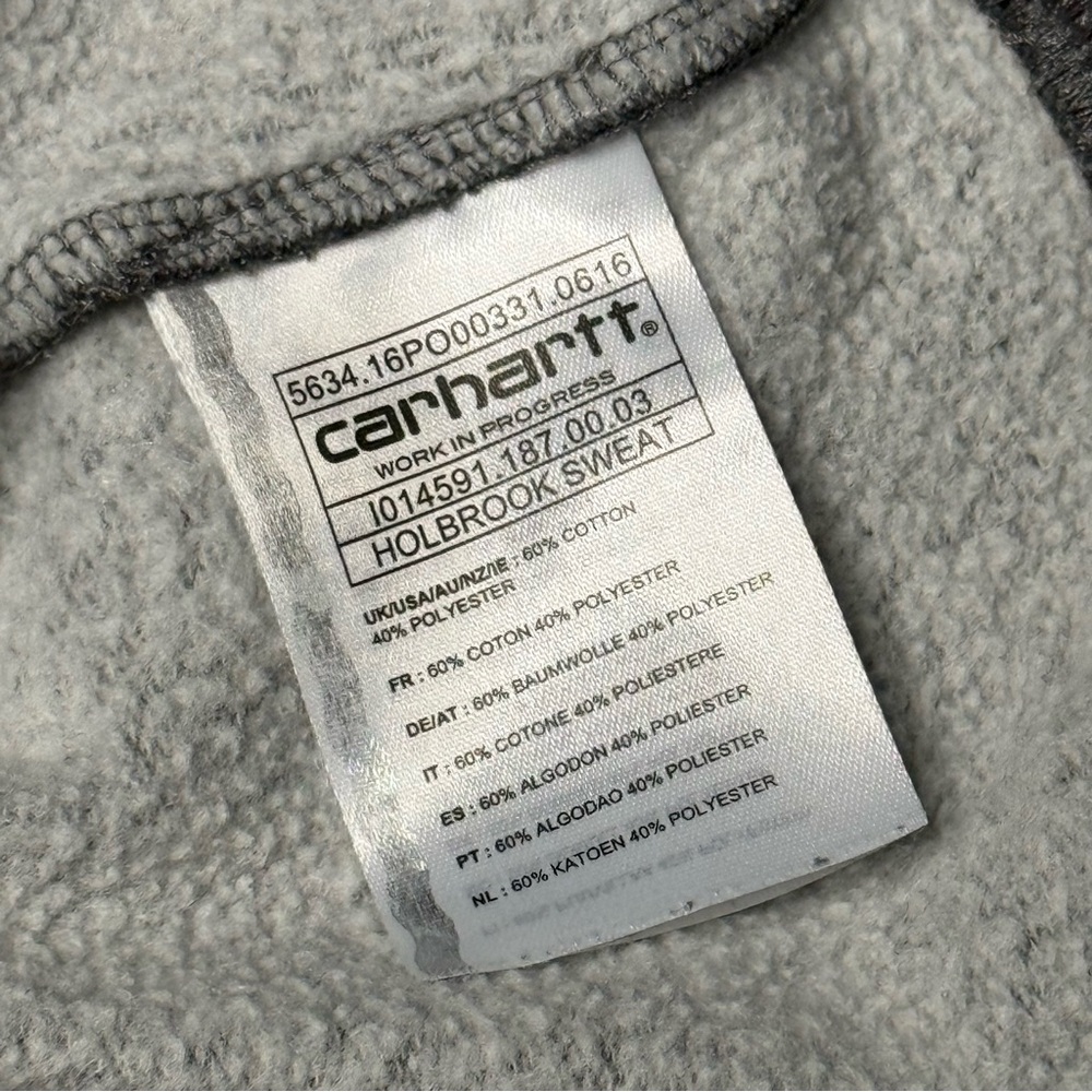 Carhartt Grey Holbrook Sweat Sweater Size M - Picture 5 of 5